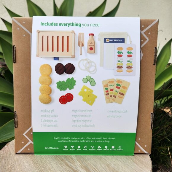 NEW KiwiCo Kiwi Co. Crate Build-a-Burger Grill Grilling Burger Kit Sequencing Pr - Picture 6 of 12
